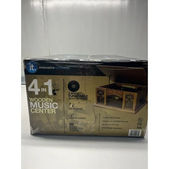 Innovative Technology Music Center - 4 in 1 wooden music box New - Picture 4 of 6